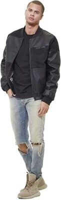 NWT Members Only Mix Suede Color Block Bomber Jacket for Men Size M $250 7C065 - Image 1 of 4