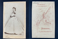 Krause, Berlin, Pauline Lucca Vintage cdv albumen print. Tirage albumi