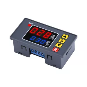 DC 12V Digital LED Dual Display Zyklus Timing Verzögerung Timer Relais Modul 0-999 Stunden - Bild 1 von 12