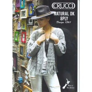 Ladies Cropped Jacket Crucci Knitting Pattern 1561 for DK 8 Ply Yarn - Imagen 1 de 1