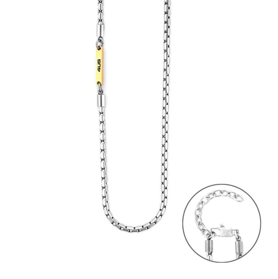 4UCL7980 Collana da Uomo in Acciaio 4US Cesare Paciotti Catena -10% Sconto - Immagine 1 di 1