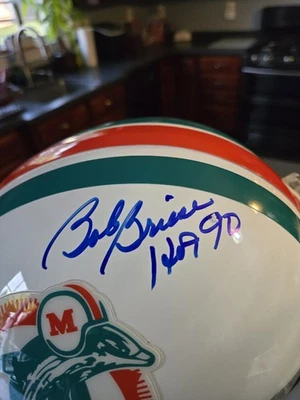 Autógrafo Bob Griese con inscripción en casco Proline auténtico tamaño completo... Foto 1 de 4