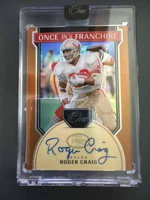 2024 Panini One Roger Craig Auto /20 Gold - Once In A Franchise - No. 358 49ers - Image 1 of 3