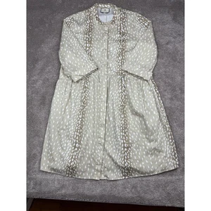 Tuckernuck Royal Shirt Dress Size XL Fawn Antelope Button Front Poplin Mod Chic - Picture 1 of 4
