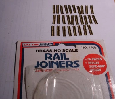 Life-Like HO 1408 Brass Rail Joiners (28 pieces) - read - Image 1 of 3