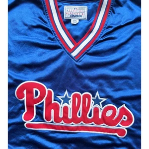 Philadelphia Phillies 90s STARTER Pullover Jacke 2XL blau rot MLB Vintage - Bild 1 von 7