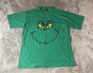 VTG The Grinch Dr. Seuss Large Face T-Shirt Size Large Green 2001 !! - Picture 1 of 12