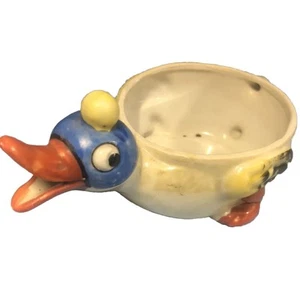 Ceramic Cartoon Duck Creamer Austria 2.5' Tall by 5.5 Inches Long Pottery 1960s - Picture 1 of 6