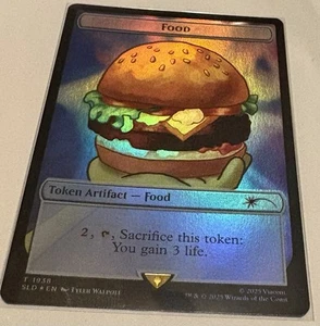MTG Krabby Patty Food Token FOIL 🌈Near Mint - Secret Lair X SpongeBob - Bild 1 von 1