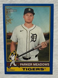 Topps Heritage 2025 - High Number SP Parker Meadows #483 borde azul oscuro - Imagen 1 de 2