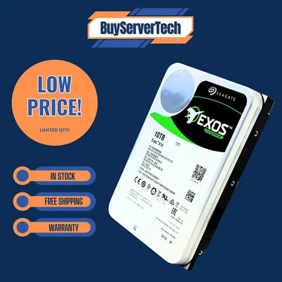 Seagate Exos X14 ST10000NM0568 10TB 256MB 7200RPM SATA 3.5" HDD | 0 Hours - Image 1 of 4