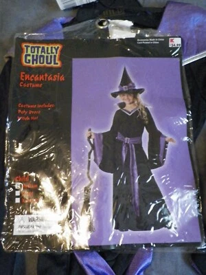 Disfraz de bruja Encantasia Totally Ghoul de California negro y púrpura M 8-10 Foto 1 de 4