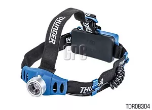 THUNDER 3W LED HEAD LAMP LIGHT TORCH 150 LUMENS USB RECHARGEABLE TDR08304 - Picture 1 of 3