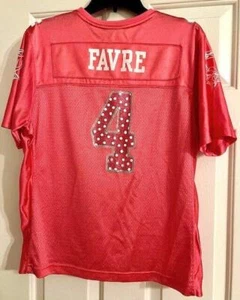 Reebok Women's Pink Minnesota Vikings Football Jersey Top 4 Favre Sz X-Large XL - Picture 1 of 1