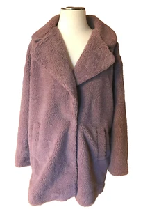 NEU ABERCROMBIE & FITCH Outlet rosa Teddy-Mantel Damen Extra Large XL UVP $ 150 - Bild 1 von 8