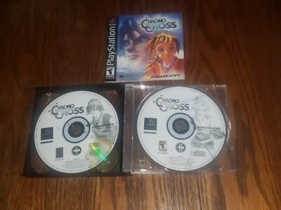Chrono Cross PS1 Disc 1 And 2, Manual - Black Label, Cracked Case  - Image 1 of 4
