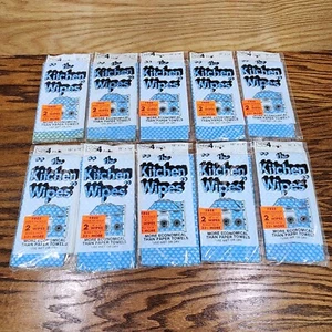 Vintage The Kitchen Wipes Lot of 10 Packs with 4 Cloths Per Pack NOS Aquamaid - Picture 1 of 11