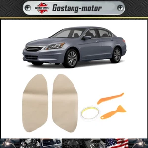Beige Front Door Panel Leather Armrest Cover For Honda Accord Sedan 2008-2012 - Picture 1 of 9