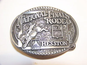 1998 NATIONAL FINALS RODEO NFR LIMITED MINIATURE COLLECTORS BELT BUCKLE HESSTON - Bild 1 von 2