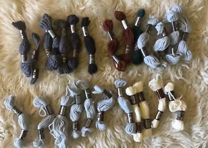 DMC Laine Colbert 25 Skeins Virgin Wool Yarn Lot Floss Crewel Needlepoint - Picture 1 of 7
