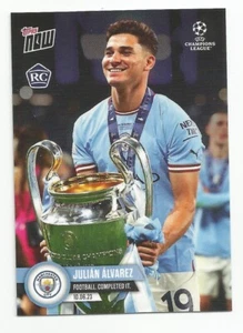 2022-23 Topps Now UEFA Champions League JULIAN ALVAREZ RC #124 MANCHESTER CITY - Picture 1 of 2
