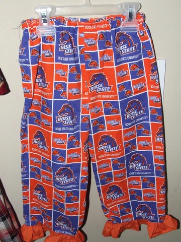 Boise State 2T 3T 4T Girl Handmade Ruffled Boutique Pants Blue Orange Broncos Cover