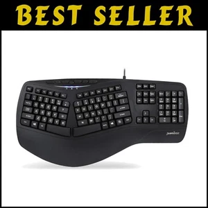 Natural Split Ergonomic Keyboard with White LED - Wired USB & Multimedia Keys - Picture 1 of 9