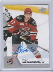 2020-21 UPPER DECK AHL  #72 Tyler Steenbergen AUTOGRAPH R/C - Tucson Roadrunners - Picture 1 of 1