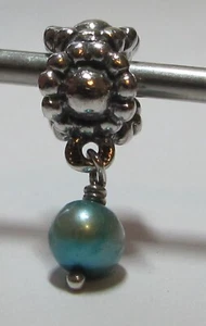 GENUINE PANDORA RAREST HOLY GRAIL TEAL PEARL CHARM -790339TP - Picture 1 of 7
