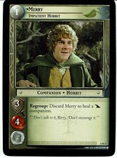 LORD OF THE RINGS TCG / CCG OVERSIZED PROMO 6M3 MERRY IMPATIENT HOBBIT lp