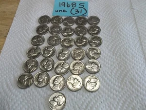 1968 D & S Jefferson Nickels 61 Münzen unzirkuliert KOSTENLOSER VERSAND! - Bild 1 von 8