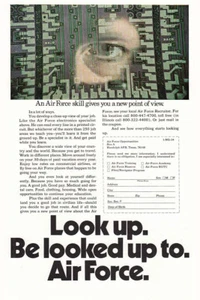 Air Force 1974: Look Up anuncio impreso vintage - Imagen 1 de 1