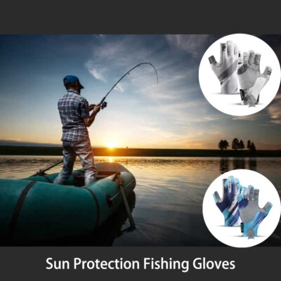 UPF50+ Guantes de Pesca Protección UV Transpirables Protección Solar Guantes Sin Dedos Foto 1 de 4