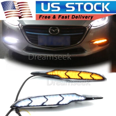 Luz antiniebla LED DRL para Mazda 3 Axela 2017 2018 luz de circulación diurna con intermitente Foto 1 de 4