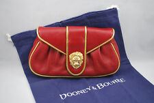 Leather Clutch Bag Dooney&Bourke Hayden Panettiere  - RED & Gold RRP US$295 NEW!