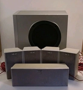 Vintage Akai Speakers & Subwoofer (Set of 6) -Tested - Picture 1 of 19