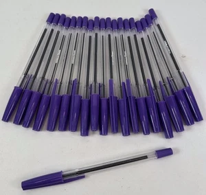Consortium Purple Ball Point Pen Medium Tip Ballpoint Pens Purple Ink x 20 - Picture 1 of 13