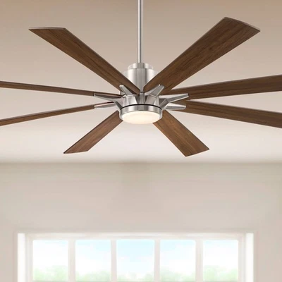 68" Casa Vieja X-Air Brushed Nickel CCT LED Ceiling Fan with Remote - Image 1 of 4