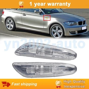 2X Front LED Side Marker Turn Signal Light For BMW E46 E60 E61 E81 1 3 5 Series - Picture 1 of 8