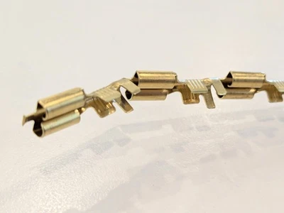 TE 170258-1 0.250" QUICK CONNECT Female 12-14 AWG Crimp Non-Ins. Brass FREE SHIP - Image 1 of 3