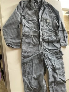 Vtg Big Mac JC Penney Work Suit Coveralls Men Sz 46R Fisher Stripe NEW! - Picture 1 of 16