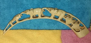 Vintage Hand Carved Warthog Tusk 19th Cent. - Picture 1 of 3