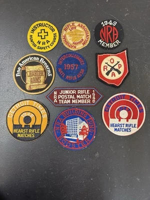 Vintage Rare Lot Of 10 Shooters Club, NRA, Hunting Club Patches - Image 1 of 4