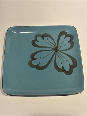 "Plato de cena cuadrado de hibisco Pier 1 Imports 10 5/8"" excelente estado" Foto 1 de 4