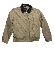 Vintage Dockers ~Men's Size M~ Khaki Bomber Full Zip Stain Defender Coat Jacket - Picture 1 of 16