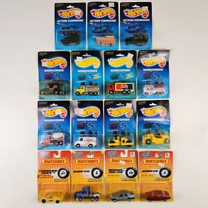Vintage 1980s Hot Wheels Workhorses Action Command Matchbox Lot New on Card NOS