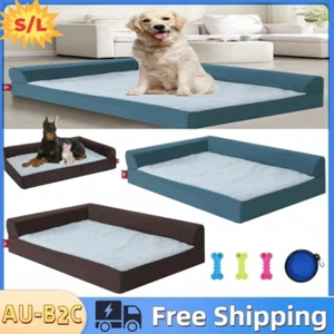 Removable Soft Dog Bed L Shaped Orthopedic Soft Memory Foam Pet Beds Couch Cover - Picture 1 of 29