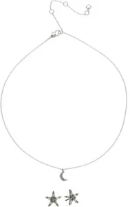Kate Spade New York Starring Star and Moon Studs and Pendant Set Clear/Silver - Picture 1 of 1