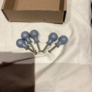 5 SMALL IKEA Silver Tone Door Knobs - Picture 1 of 5