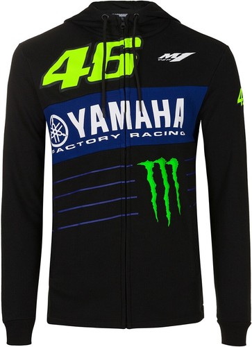VALENTINO NUOVA Autentica Felpa con Felpa con Felpa con Cerniera VR46 Yamaha Factory Racing Power Line NUOVA